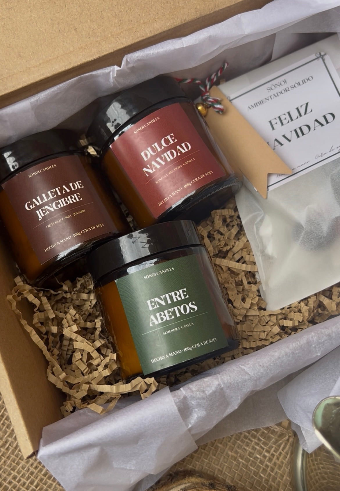 Pack Navidad 1 • 3 velas + Ambientador especial.