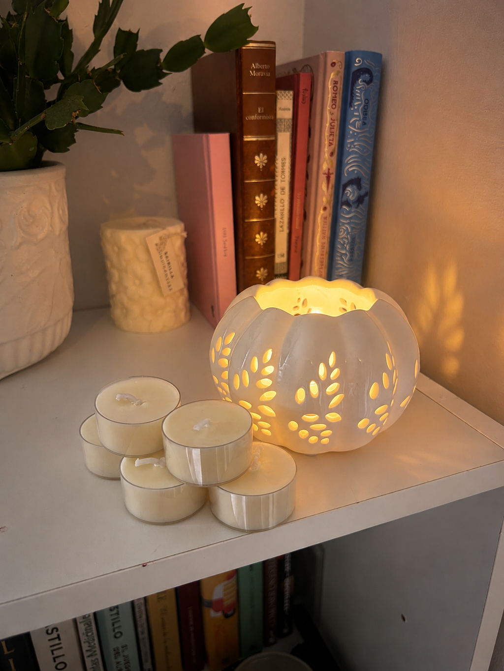 Portavelas + 6 velas de té