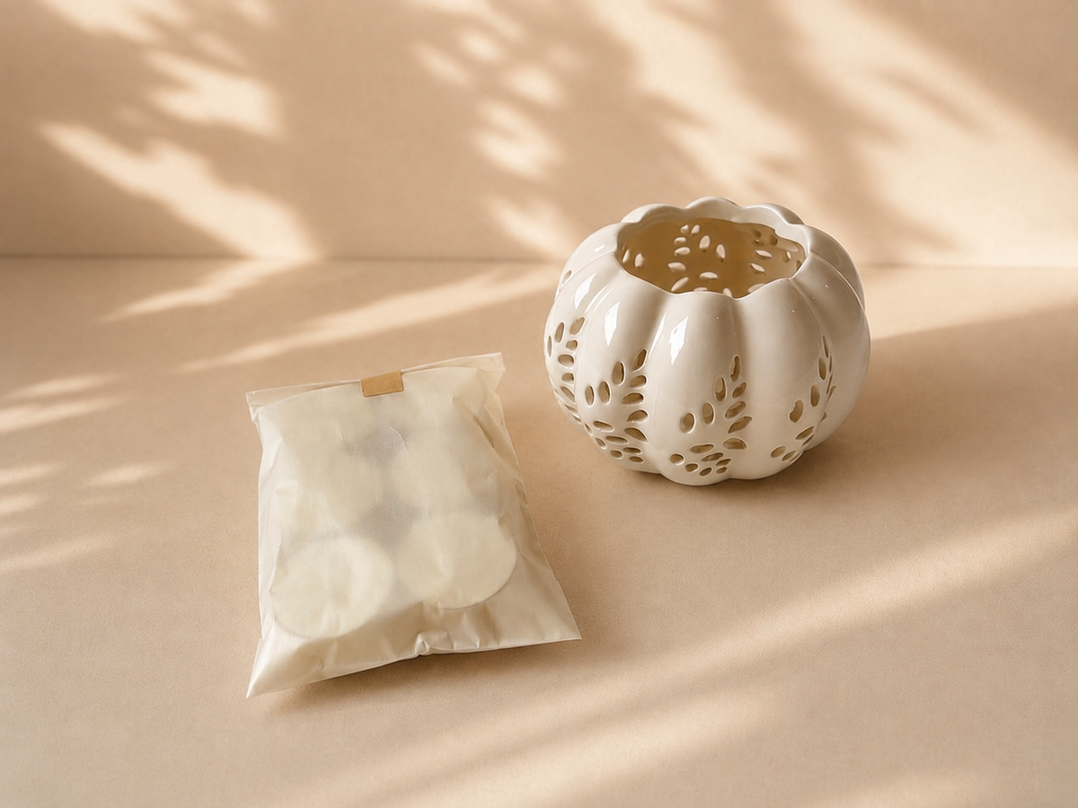 Portavelas + 6 velas de té