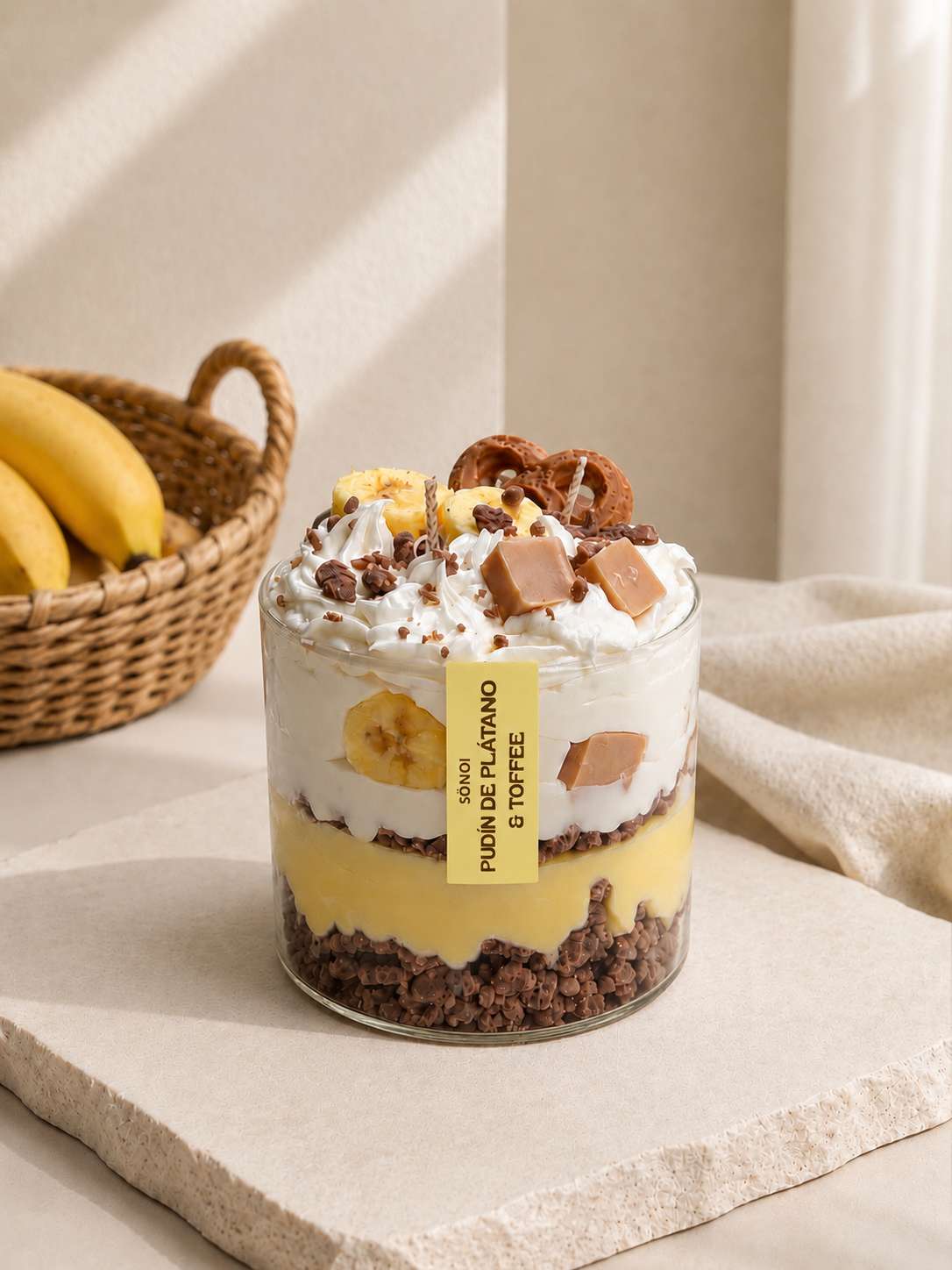 Vela pudín de plátano & TOFFEE