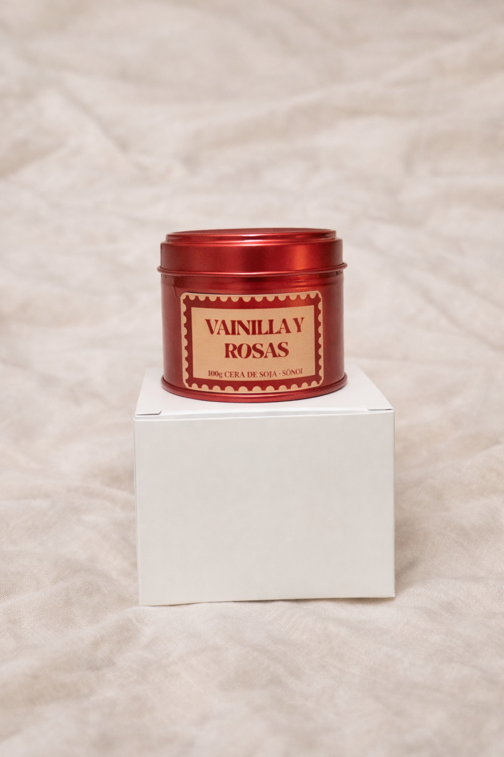 Lata pequeña vainilla y rosas • Outlet